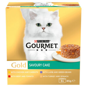 Gourmet Gold Adult Savoury Cake Meat and Veg Multipack 8x85g
