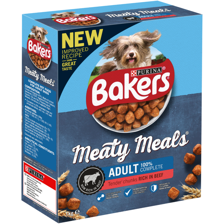 Bakers Complete Adult Meaty Meals Beef 1kg Pet Stop Direct