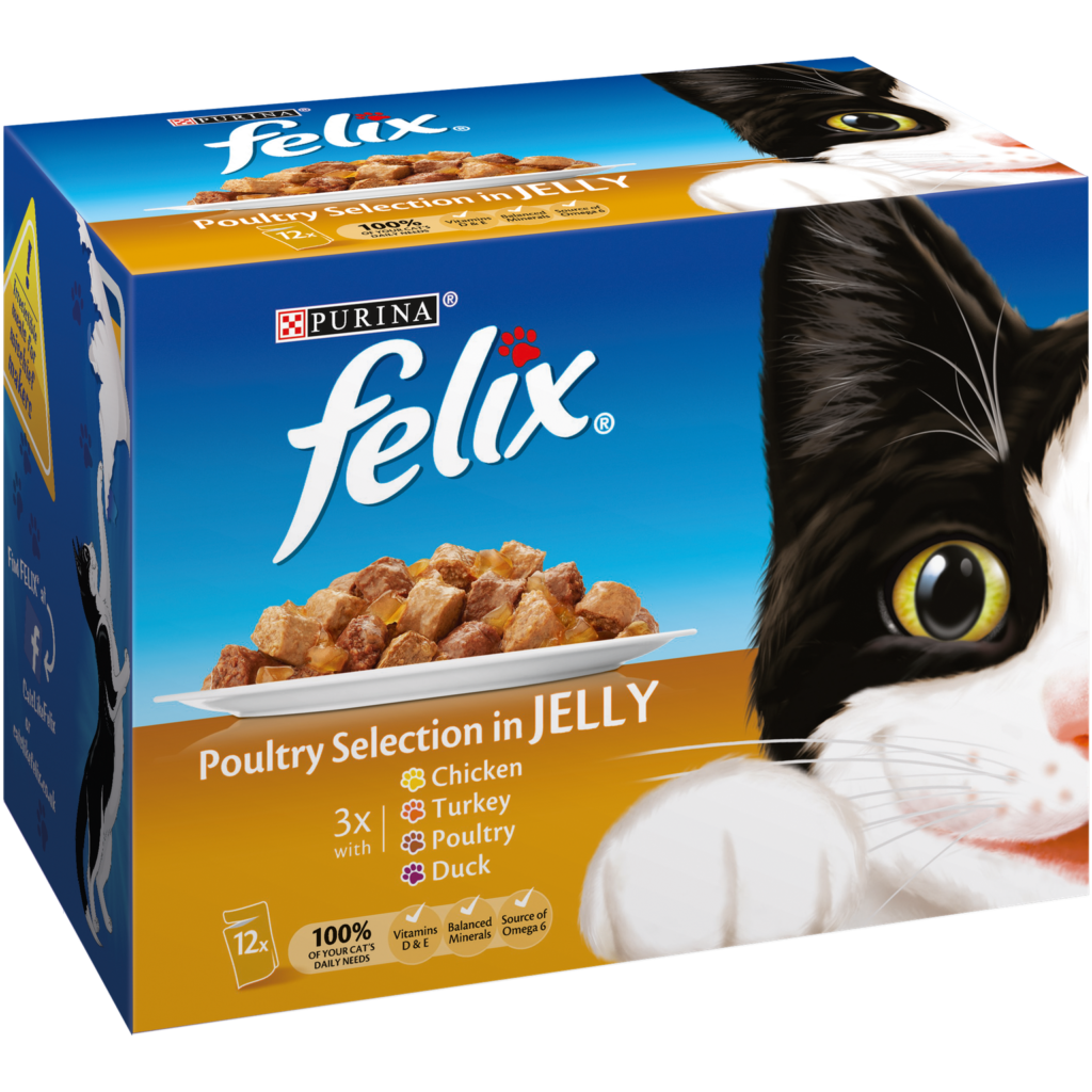 Felix Cat Food Poultry Selection In Jelly 12X100G Pet Stop Direct