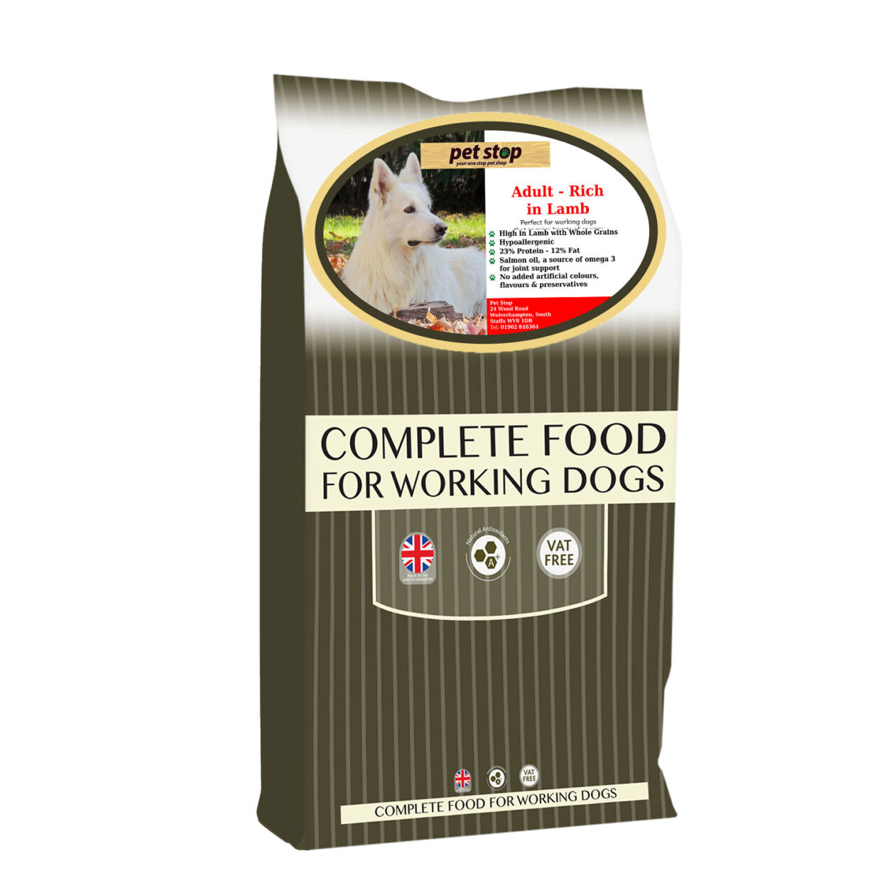 Pet Stop Premium Working Adult Lamb 15kg Pet Stop Direct