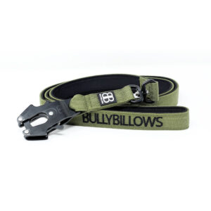 BullyBillows 3cm Swivel Combat Dog Lead - Khaki (1.4m)